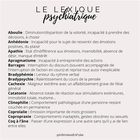 semio8g|lexique psychiatrie infirmière.